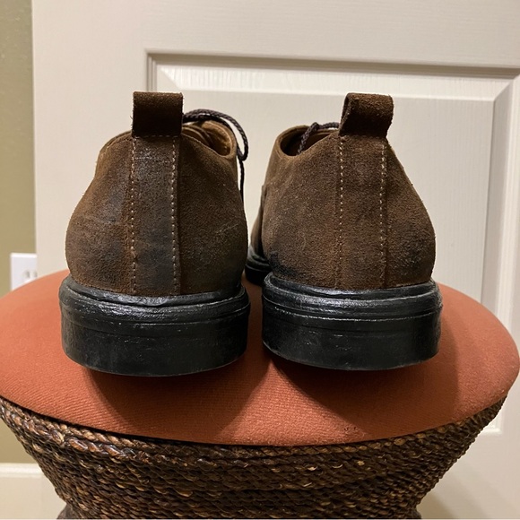 BARNEYS NEW YORK Oxfords ROUGH OUT LEATHER Brown - Sz 10 M Made in Italy main image 11